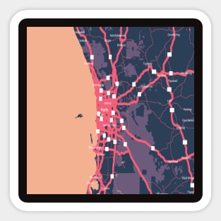 Perth colour map Sticker